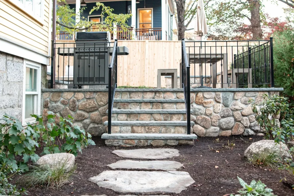 The Narrow Lanes’ landscaping design team will design your backyard patio, steps and stairs